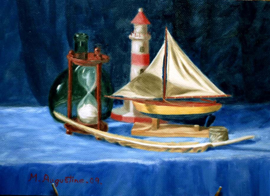 Sail boat 31x40cm Sold